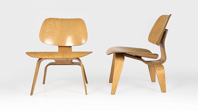 A pair Charles Eames for Herman Miller LCW Chairs (1 of 5)