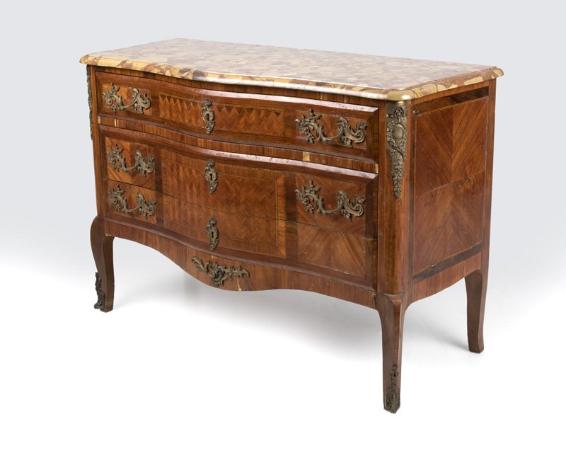 A French marble-top parquetry commode (1 of 5)