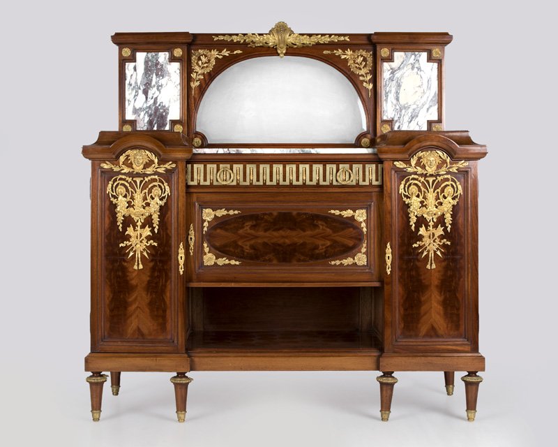 An Empire-style gilt bronze-mounted server (1 of 8)