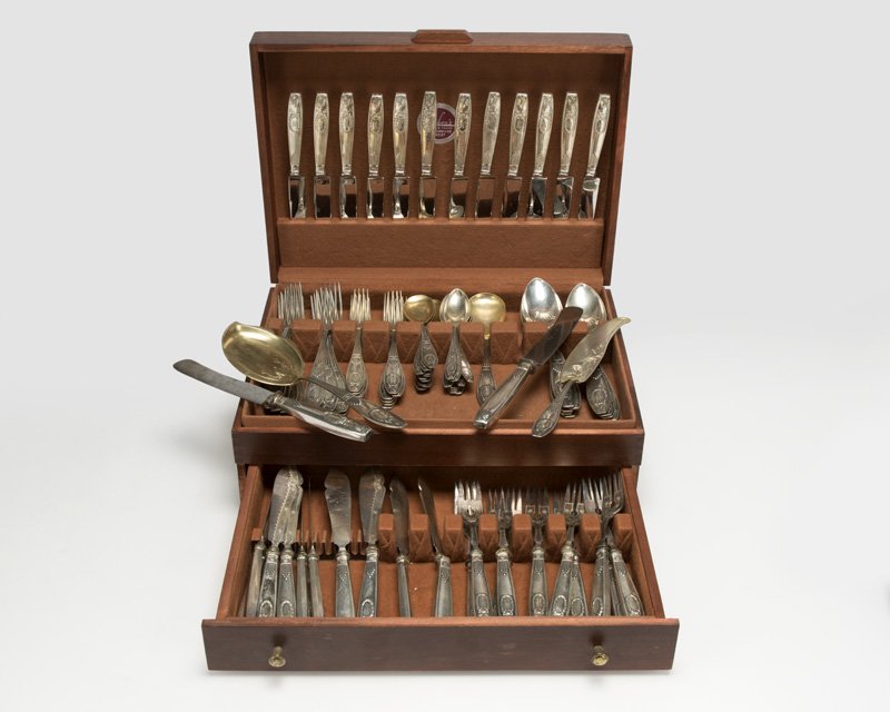 A German .800 silver partial flatware service (1 of 2)