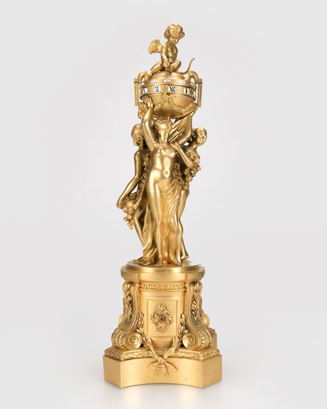 A Neoclassical gilt-bronze annular clock, Bazart (1 of 4)