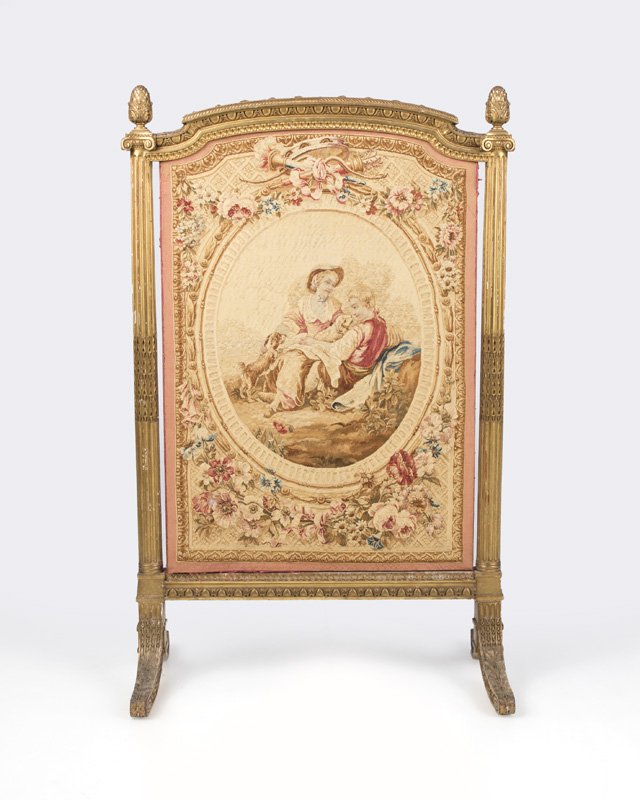 A Louis XVI-style giltwood fireplace screen (1 of 4)