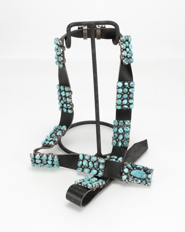 A sterling silver and turquoise concho belt (1 of 3)