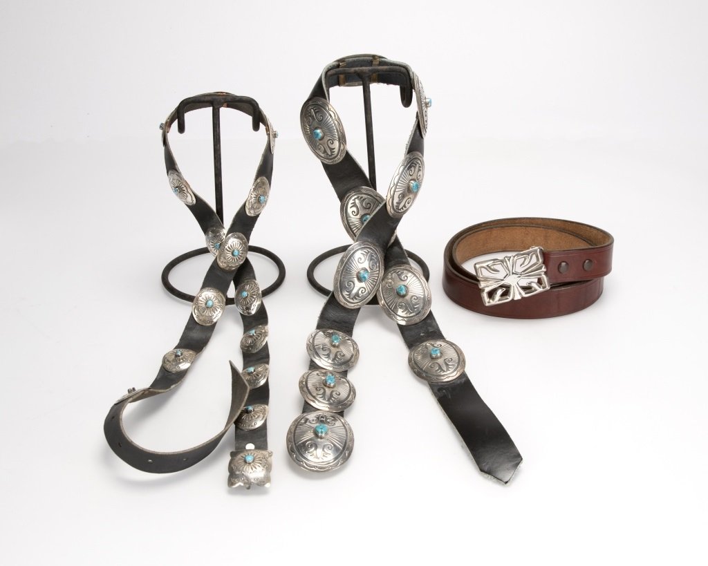 Three sterling silver and leather belts (1 of 5)