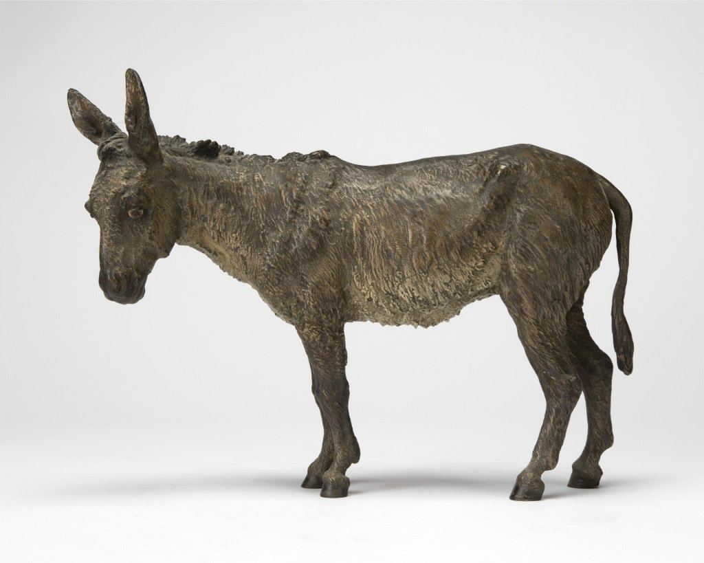 A Vienna bronze cold-painted donkey (1 of 3)