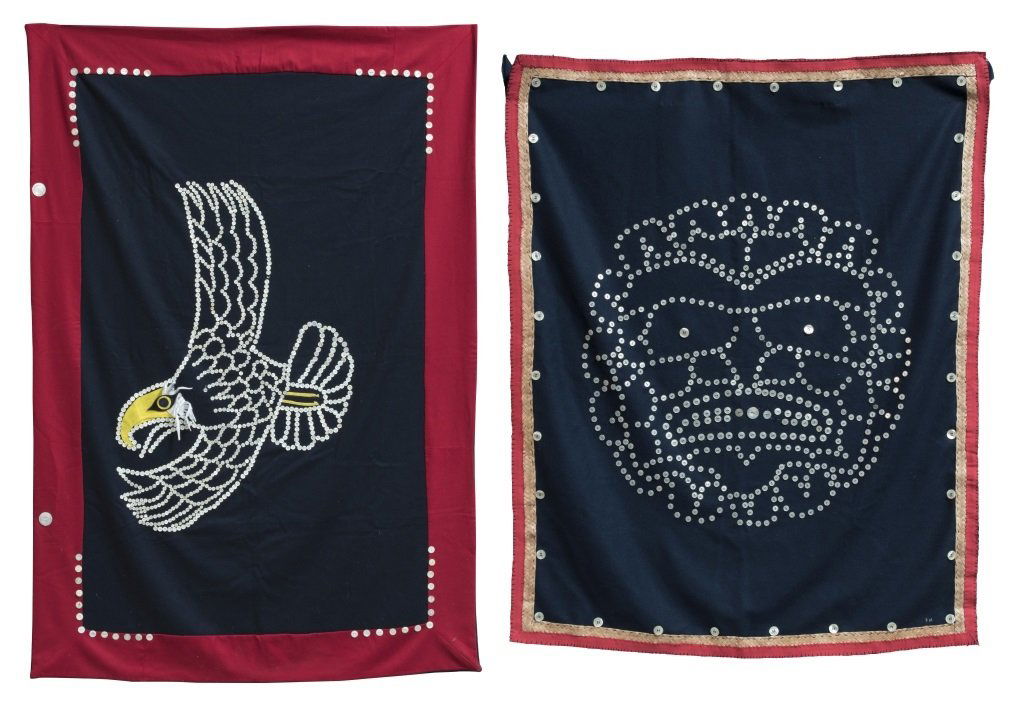 Two Northwest Coast Indian button blankets (1 of 6)