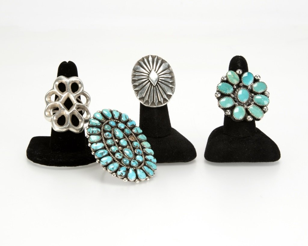 A group of Native American sterling silver rings (1 of 2)