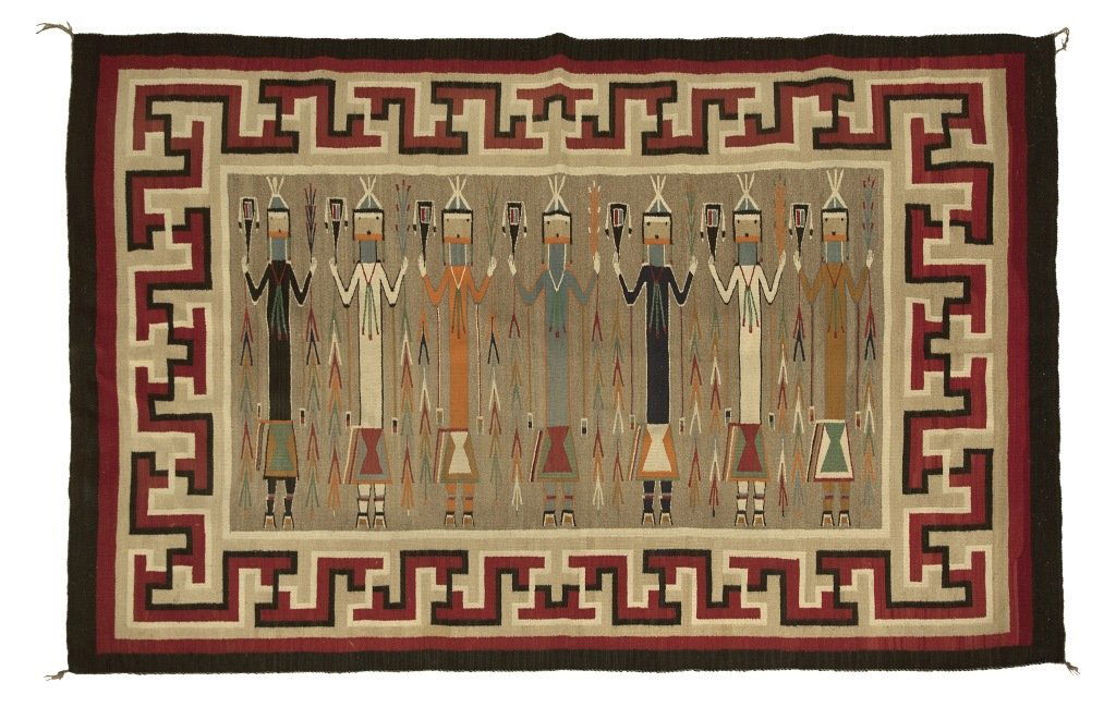 A handwoven Navajo Yei rug (1 of 2)