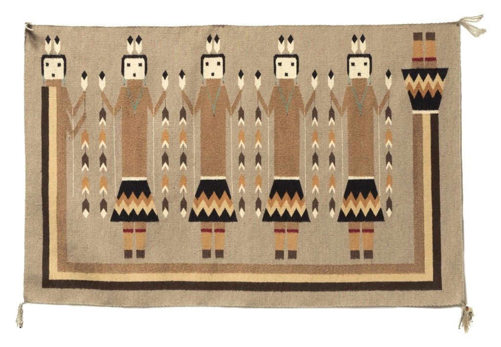 A finely woven Navajo Yei pictorial rug (1 of 3)