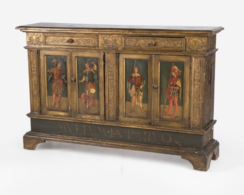 An Italian polychrome-painted sideboard (1 of 4)