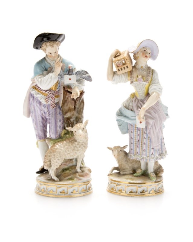 Two Meissen porcelain figures (1 of 7)
