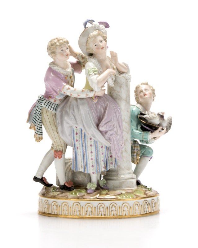 A Meissen porcelain figural group (1 of 4)