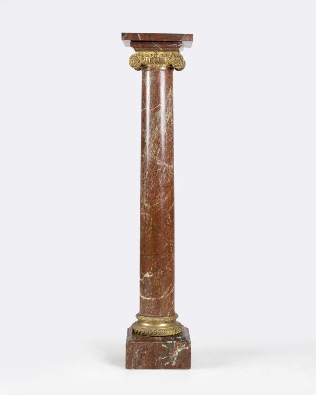 A gilt bronze-mounted marble pedestal stand (1 of 2)