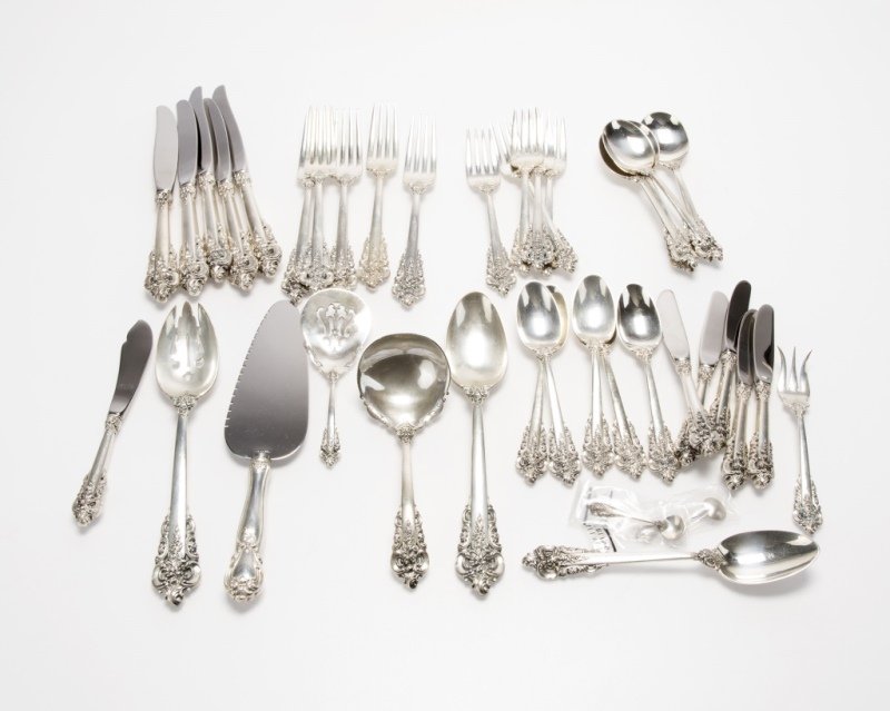 Partial Wallace sterling silver flatware service (1 of 3)