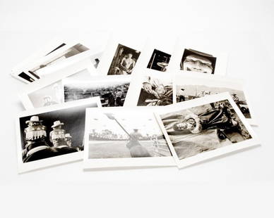 Norman Mauskopf (1949-* Santa Fe, NM): 20 original black and white photographs from the book ''Rodeo'', depicting Rodeo action shots and individuals' portraits, 15 with artist's signature, date and copyright symbol in ink along the lower v