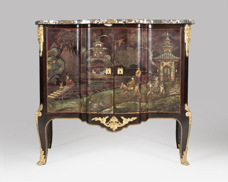 A Louis XV-style chinoiserie lacquer cabinet (1 of 4)