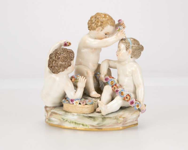 A Meissen porcelain figural group (1 of 6)
