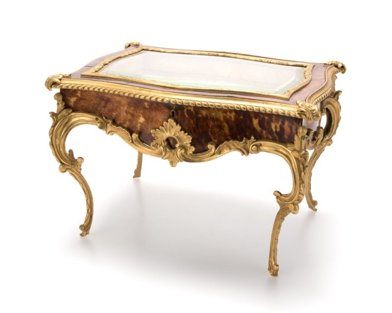 Diminutive Louis XV-style bronze-mounted vitrine (1 of 4)