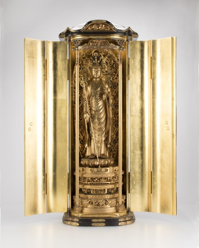 A Japanese black lacquer zushi / traveling shrine (1 of 10)