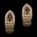 2145: A PAIR OF DIAMOND, RUBY AND GOLD EARRINGS