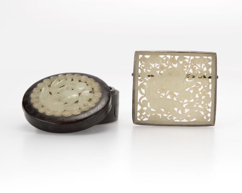 A two-piece group of jade objects (1 of 4)