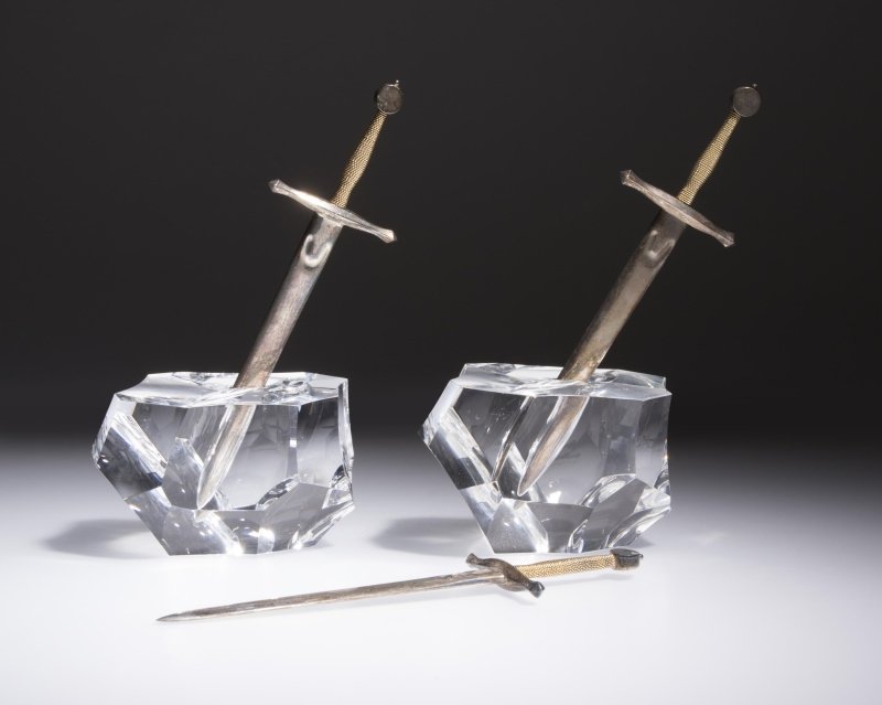 Steuben "Excalibur" paperweights & paper knives (1 of 3)