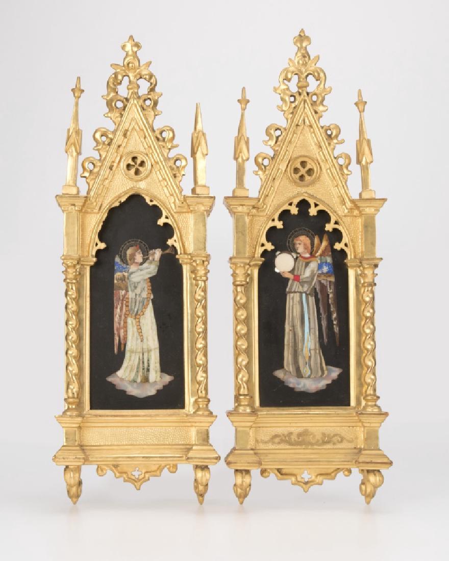 A pair of Continental pietra dura plaques (1 of 5)