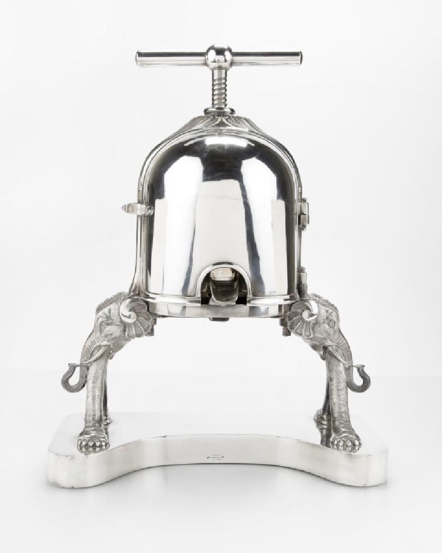 A Cailar & Bayard silver-plated duck press (1 of 4)