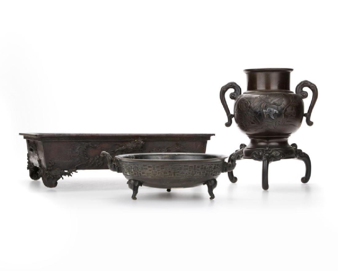 Three Japanese bronze articles (1 of 3)