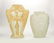 Two figural art glass vases, one Phoenix