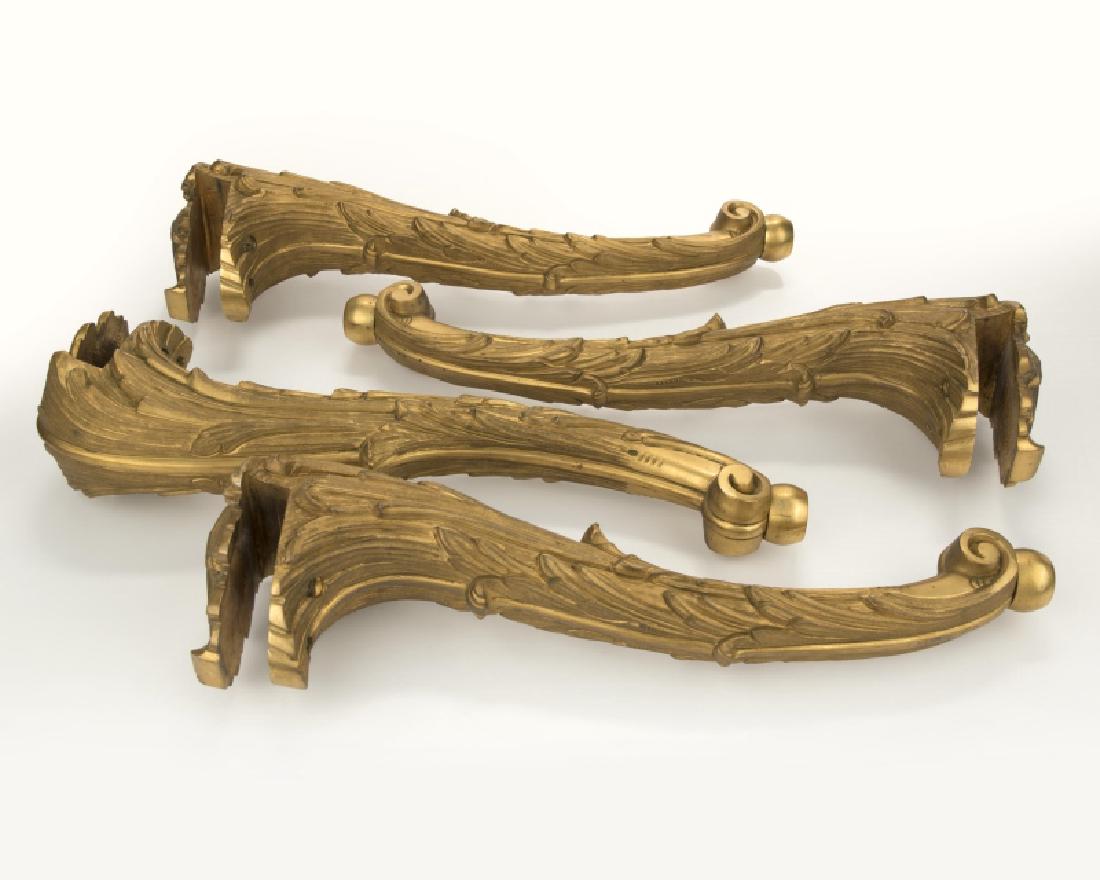 A set of four gilt-bronze cocktail table legs (1 of 1)