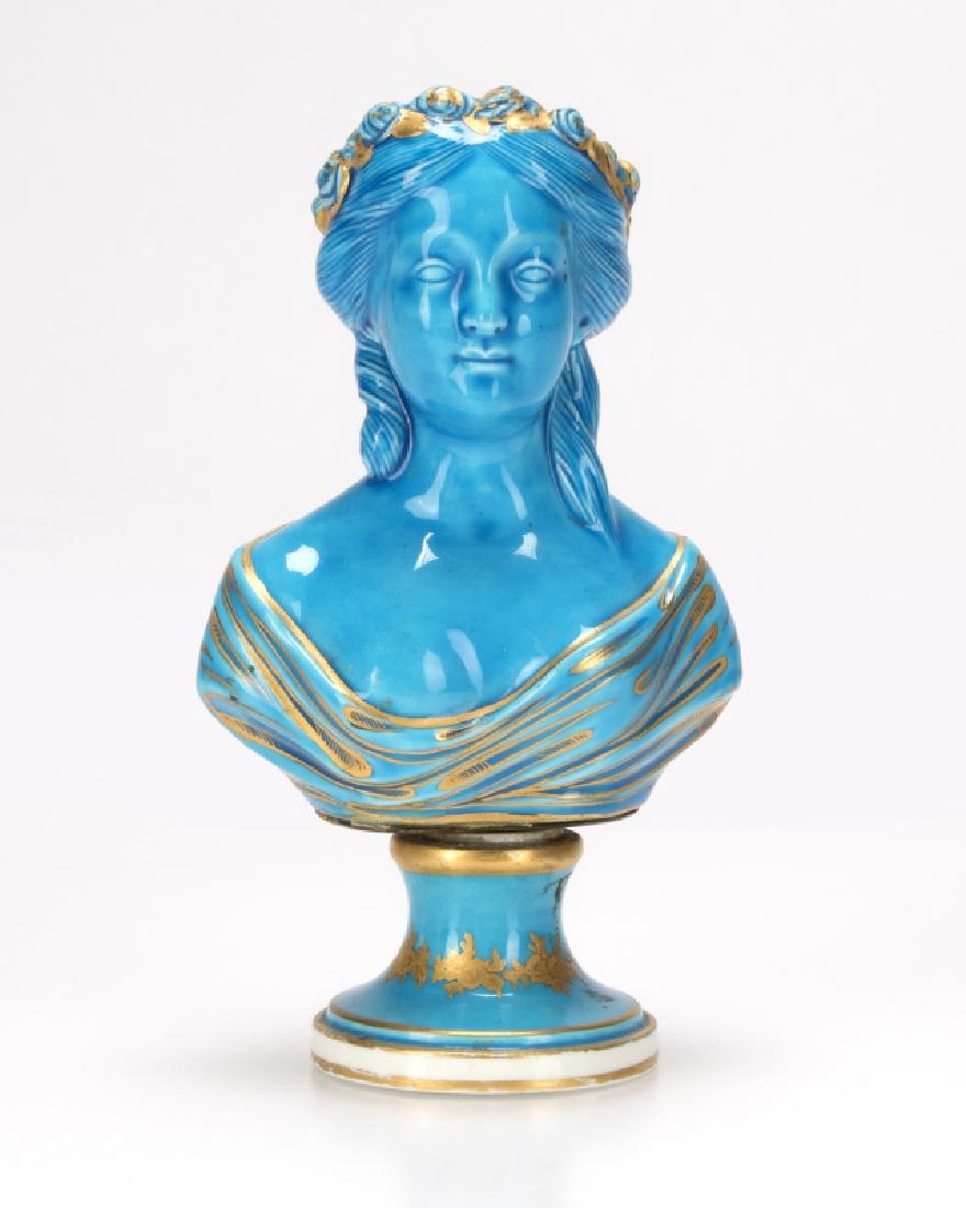 A Sevres bleu celeste porcelain bust (1 of 1)