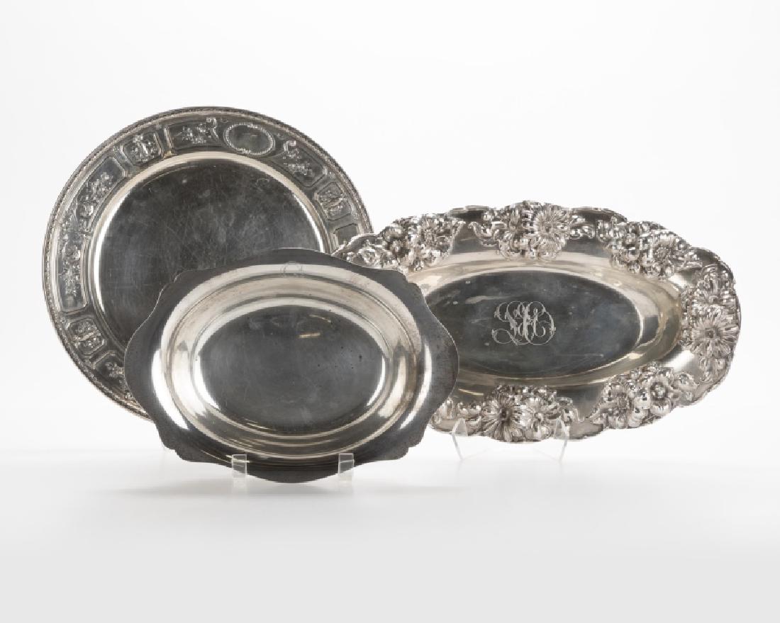 A three-piece group of sterling silver dishes (1 of 3)