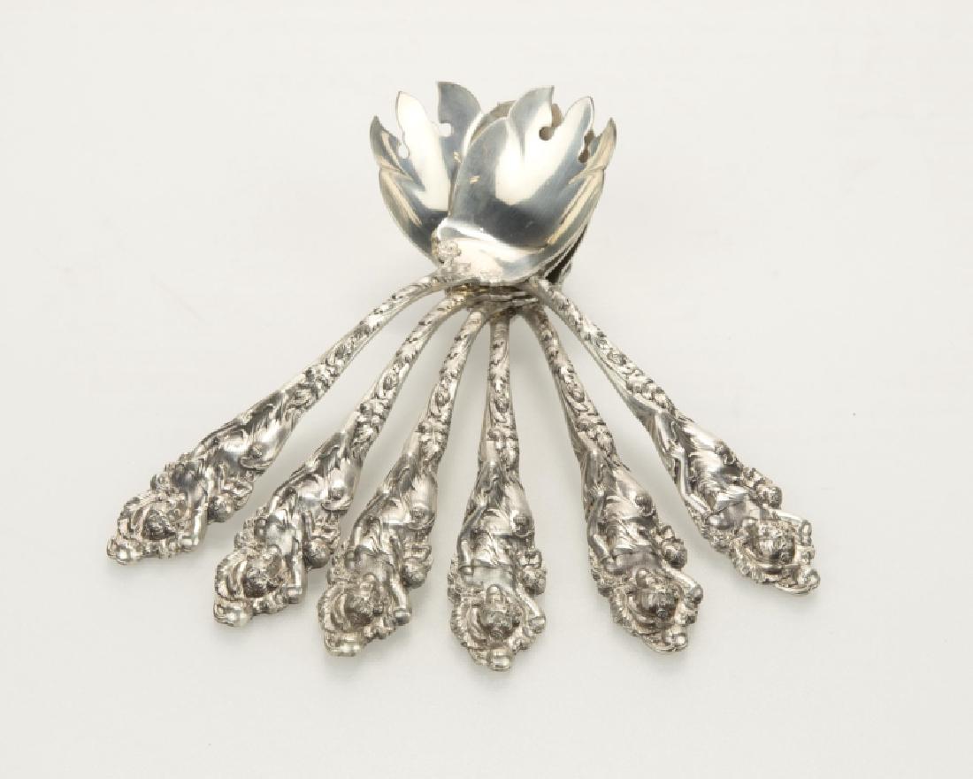 6 Reed & Barton sterling silver ice cream forks (1 of 2)