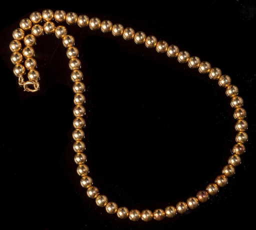 Single gold bead necklace Clearance