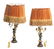 Pair of Louis XVI Style Parcel Gilt Bronze Cherub Lamps