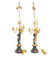 Pair of Louis XVI Style Parcel Gilt Bronze Cherub Lamps - 5