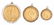 Group of Estate Gold Coin Pendants