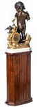 Paul Emile Machault French Bronze Pedestal Clock - 3