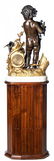 Paul Emile Machault French Bronze Pedestal Clock - 4