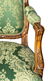 Pair of Green Silk Upholstered Louis XV Armchairs - 3