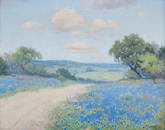 Porfirio Salinas (1910-1973), Bluebonnets, 1930, oil