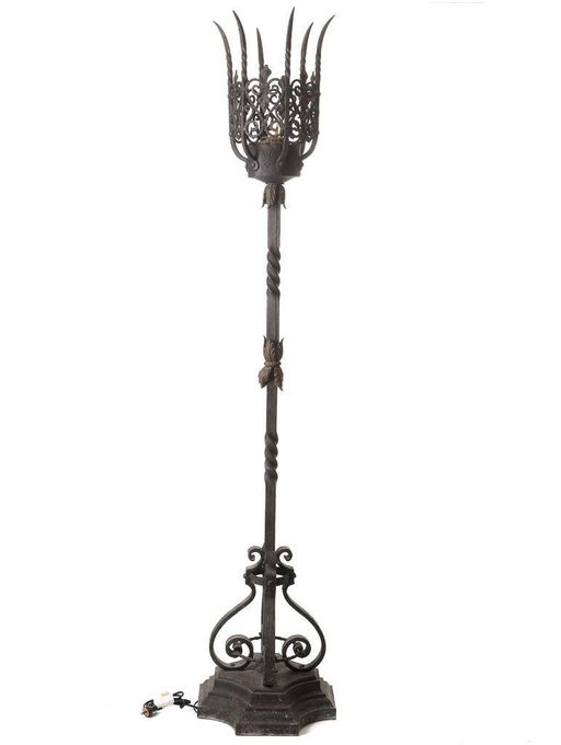 French Gothic Style Iron Floor Lamp