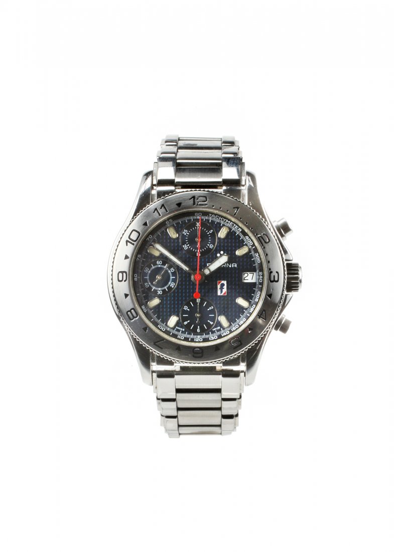Eterna Pininfarina No.816 automatic chronograph: Eterna Pininfarina No.816 automatic chronograph. This Eterna chronograph is a limited edition from the late 90's and is in excellent condition. The Pininfarina chronograph has a 38mm (40mm with crown)