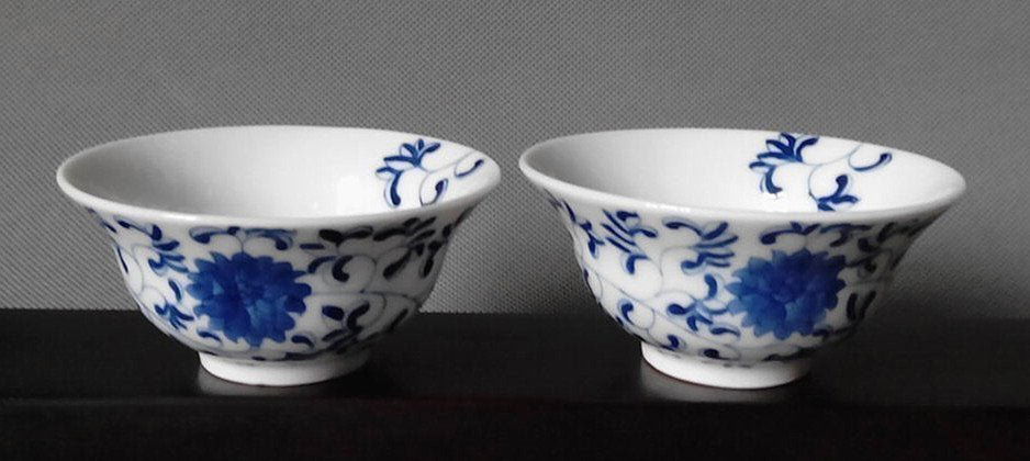 Superb Pair Antique Porcelain Bowl Kangxi Period Mark (1 of 4)