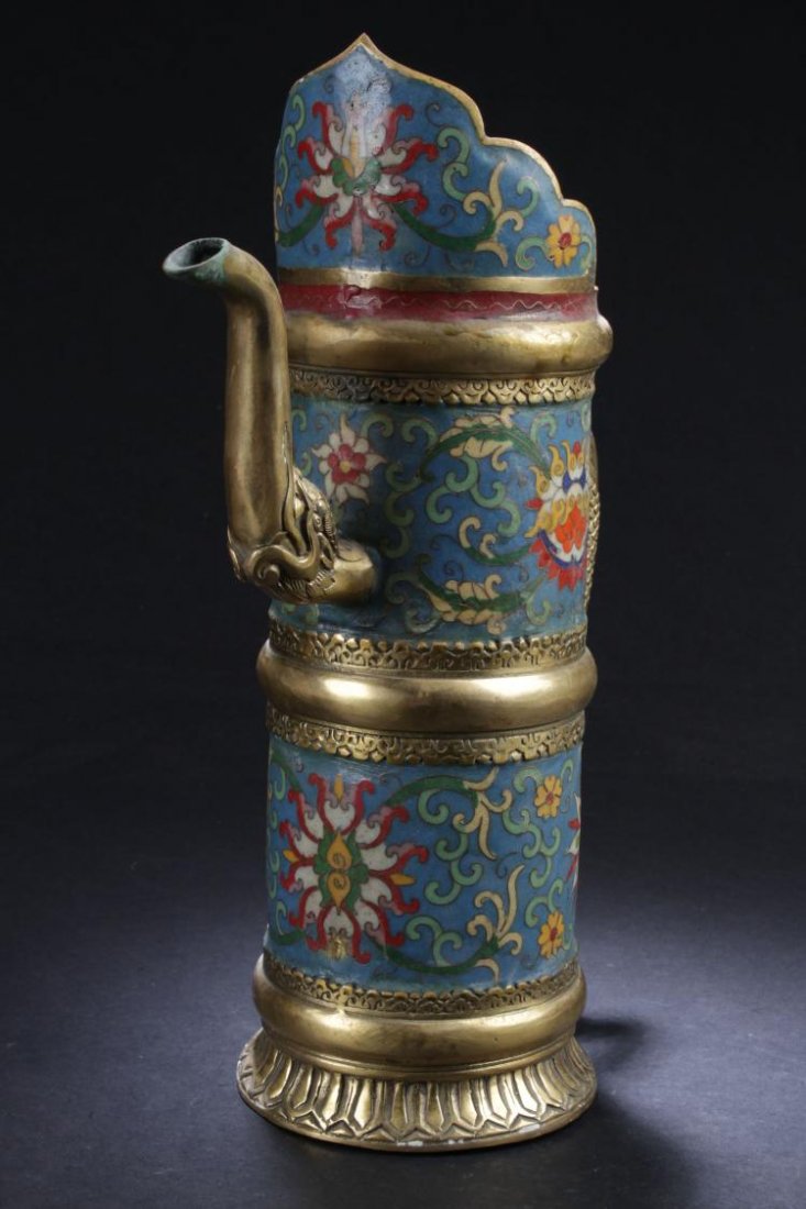 Rare Cloisonne Chinese Tea Pot Qing Mark (1 of 6)
