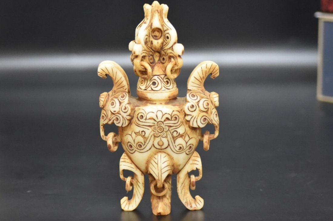 Rare Chinese Ancient White Jade Ming Dynasty Vase 1220g (1 of 4)