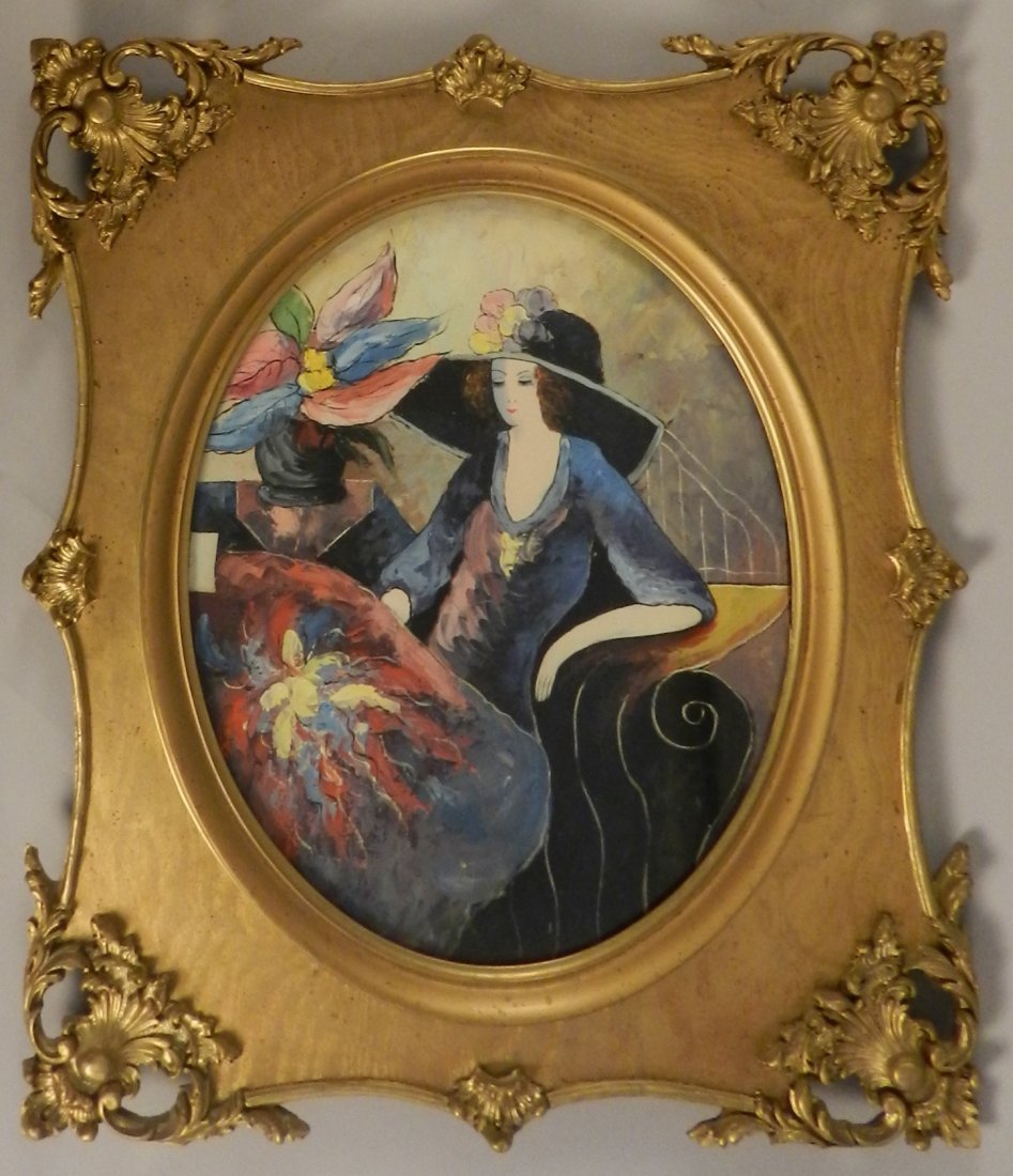 ITZCHAK TARKAY (1935-2012) Acrylic on canvas: Medium: Acrylic on canvas, mounted to board Measures: 28 x 24 inches framed, sight: 20 x 16 inches Very well original framed Provenance: Private collection, Philadelphia area