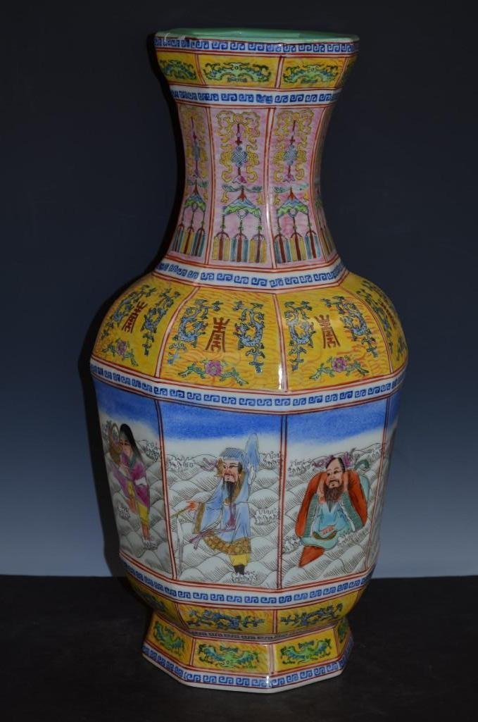 Extremely rare Chinese Famille Rose Porcelain Hexagonal (1 of 6)