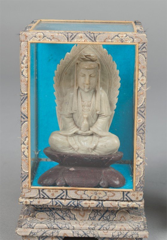 Exquisite Soapstone Buddha Fine Carved Qing Dynasty (1 of 4)